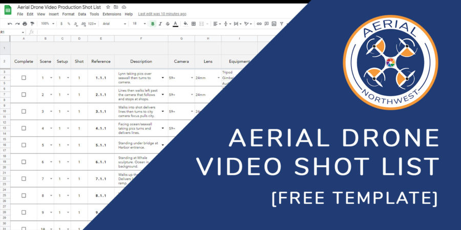 Aerial Northwest - Aerial Drone Video Shot List Template