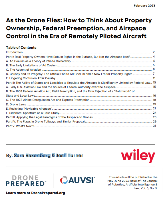 As the Drone Flies: How to Think About Property Ownership, Federal Preemption, and Airspace Control in the Era of Remotely Piloted Aircraft